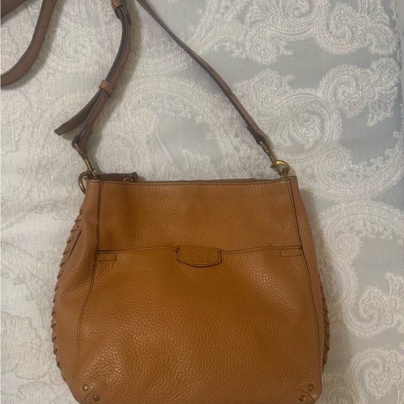 American Leather Crossbody Bag in Tan - Picture 9 of 11
